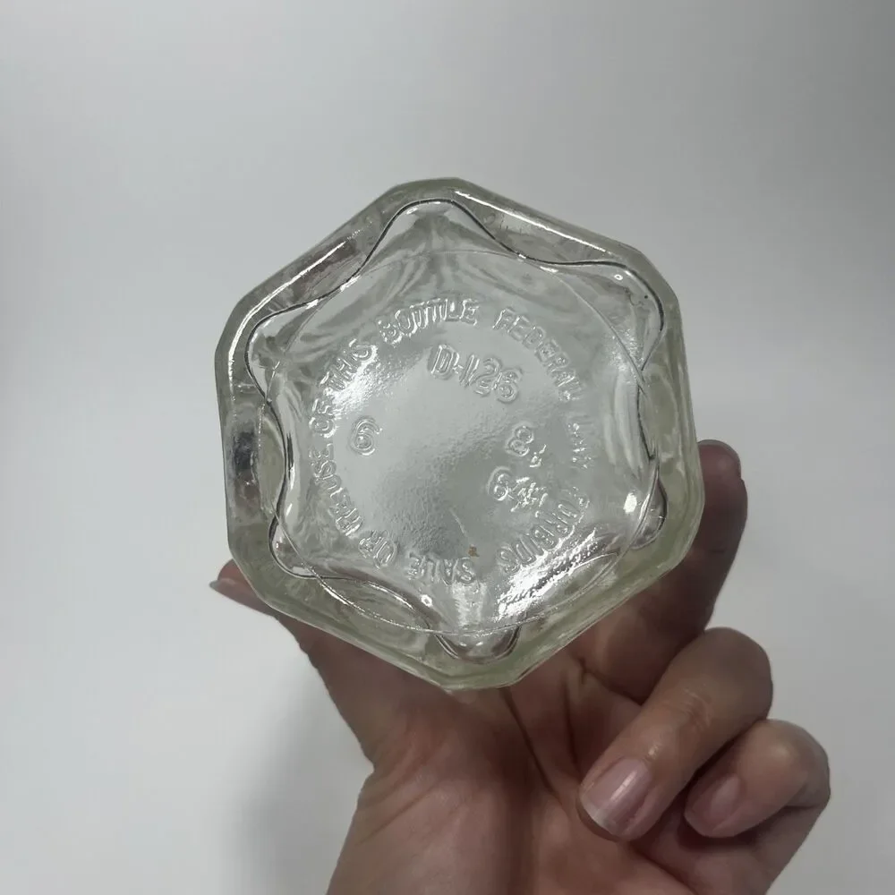 Vintage MCM 1964 Liquor Decanter Hexagon Circles